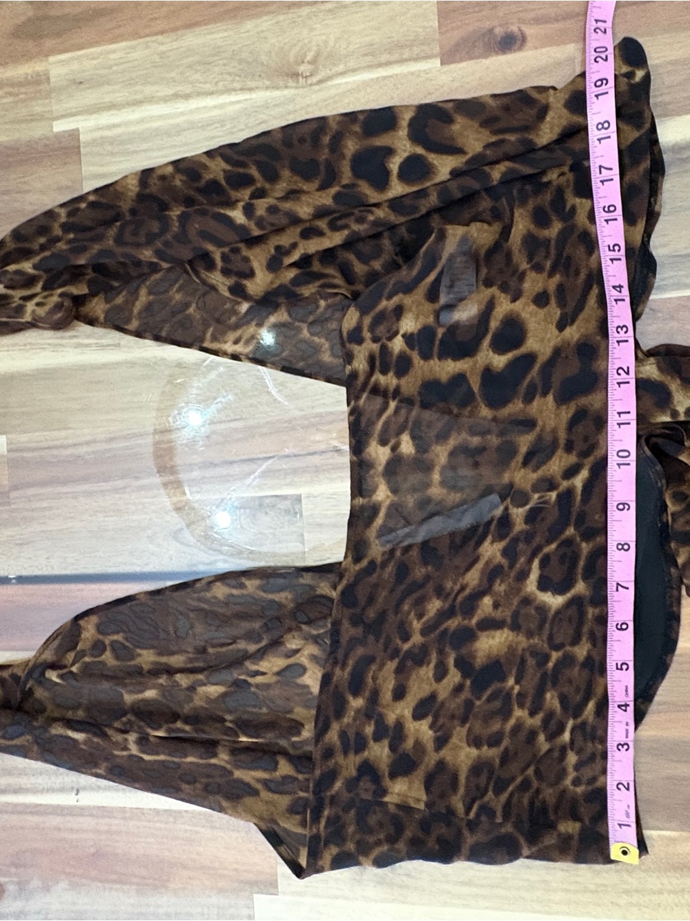 NWT Naked Wardrobe Sz XL Leopard Print Sheer Chiffon Halter Top - Picture 12 of 14